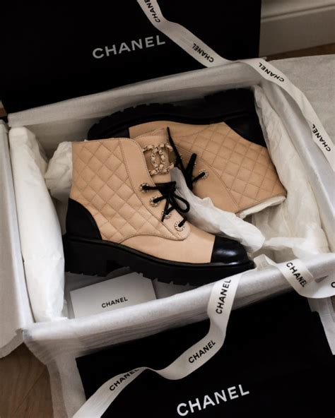 chanel beige combat boots|chanel combat boots women.